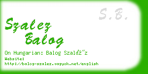 szalez balog business card